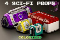 4 Sci-Fi Props [URP]