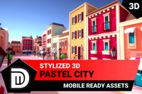 Stylized 3D Pastel City
