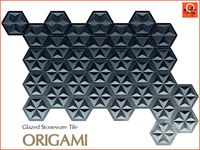 Glazed stoneware tiles - Origami