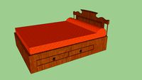 cama de madeira rustica