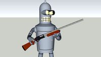 Bender packing heat!