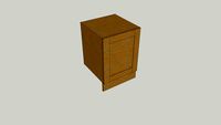 WIDE FRAME OAK KITCHEN RANGE - SINGLE CUPBOARD