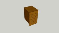 WIDE FRAME OAK KITCHEN RANGE - 2 PAN DRAWER 1 TOP DRAWER