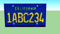 California License Plate