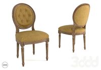 Vintage louis round button side chair 8827-0002 H