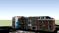 Donkere gaard retextured