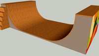 Half pipe skateboard ramp
