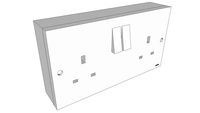 2 gang 13A socket