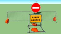 panneaux et barriere
