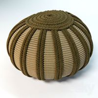 Knitted pouf