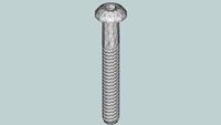 screw 6-32 socket head button 1.0 long with proper detailed threads