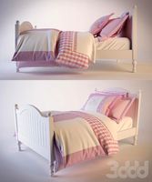 Catalina Bed &amp; Trundle с розовым бельем