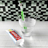toothbrush and toothpaste