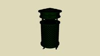 Forms+Surfaces Urban Renaissance, 36 gal., side opening, integrated recycle bin, Updrop grill