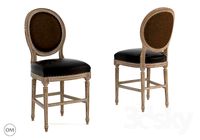 Vintage louis round back counter stool 8828-3002