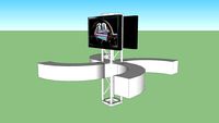 Display Stand with Monitors