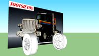 Plastic Wheels and Axle (from Tootsietoy Peterbilt Toy)