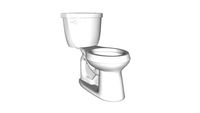 K-3887 Cimarron(R) Comfort Height(R) Comfort Height(R) two-piece round-front 1.28 gpf toilet with AquaPiston(R) flushing technology and left-hand trip lever, seat not included