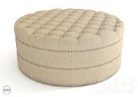Grand round tufted ottoman 7801-1107