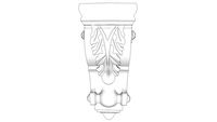 Osborne Wood Barcelona Corbel with Acanthus Leaves, Part #8055