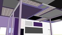 Model for the lounge on the ground floor of Cybercafe Aubette.