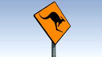 Aussie Road Sign - Kangaroo