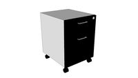 CAJONERA RODANTE CAJÓN+ARCHIVO NEGRO