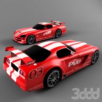 Dodge viper. Low poly модель
