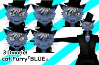 3Dmodel cat Furry 「BLUE」