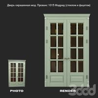 Дверь окрашенная мод. Прованс 1015 Мадрид (стеклом и фацетом)