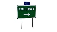 IL Tollway - Tollway Sign West Right Arrow