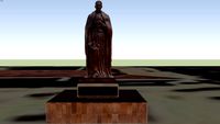 Estátua Padre António de Andrade - Oleiros (iNovmapping)