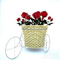 Подставка с корзинкой цветов