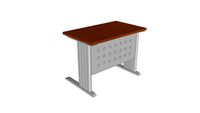 OME1105 Ofi Metal - Mesa auxiliar 100x60x74 cerezp/ aluminio
