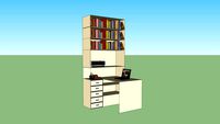 Boekenkast met bureau