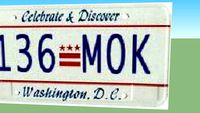 1991 Washington, D.C. License plate - 136 MOK