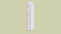 Penco 3-Tier Vanguard Locker with Recessed Handle and 6 Inches Legs