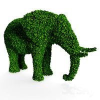 Elephant topiary sculpture