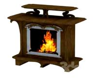 fireplace in the art nouveau style