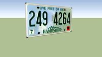 New Hampshire Licence Plate