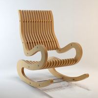 Rocking chair made of plywood