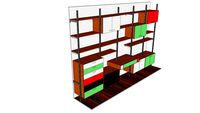 ISS Designs Modular Shelving - 161'W-5 Bays Wall Mounted System