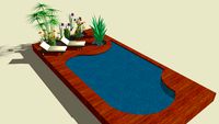 pool and garden