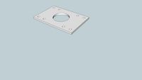 NEMA 17 Bracket clear with 8 holes
