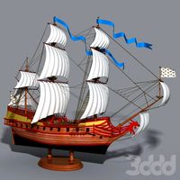Пинас - парусник XVII века (декор)