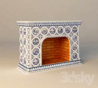 Tiled fireplace
