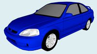 1999 Honda Civic Si Coupé (Low Poly)