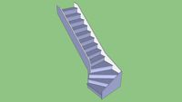 Escalier 1 quart tournant
