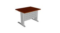 Ofi Metal - Mesa de trabajo 100x80x74 cerezo/ aluminio