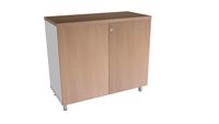 Librería baja con puertas con patas 90 x42 x73 cm roble